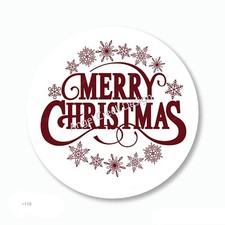 Red Snowflakes Christmas Scrapbook Stickers Favors Holiday Envelope Seals Labels