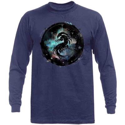 Scorpio Zodiac Sign Horoscope Astrological Graphic Long Sleeve