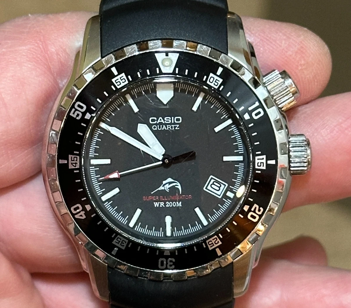 Casio illuminator cheap wr200m