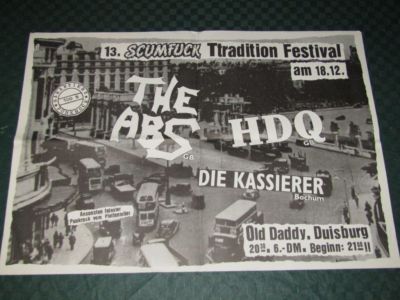 Scumfuck Ttradition Festival (The ABS, HDQ) Konzertplakat, Promo Poster 59 x 42
