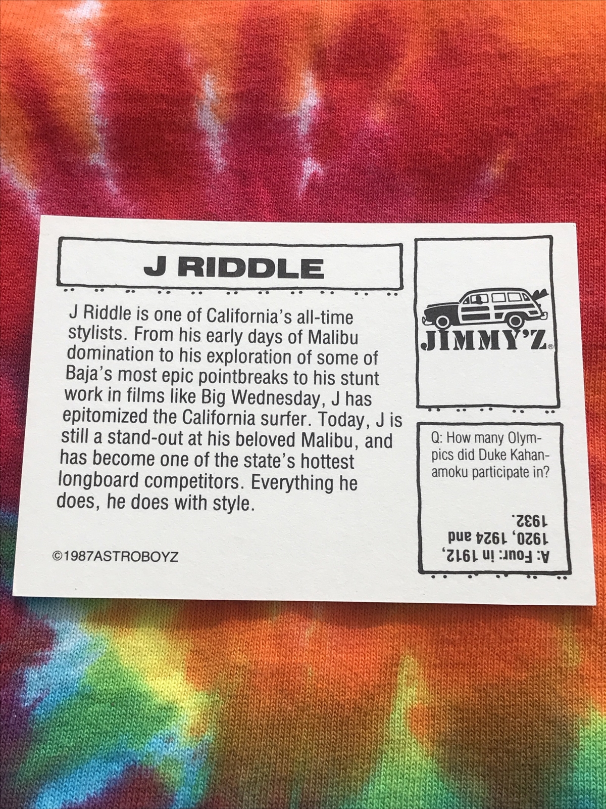 Surfimg Riddles 1987 Astroboyz Surfing - J Riddle for sale online | eBay