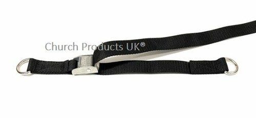 Metal Cam Buckle Strap With D-ring Each End Tie Down 25mm Webbing 1m - 3.5m - Picture 9 of 46