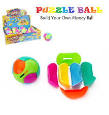 Rainbow PUZZLE BALL Money Box Spherical Ball Shaped Cube Puzzle Toy Kids Gifts
