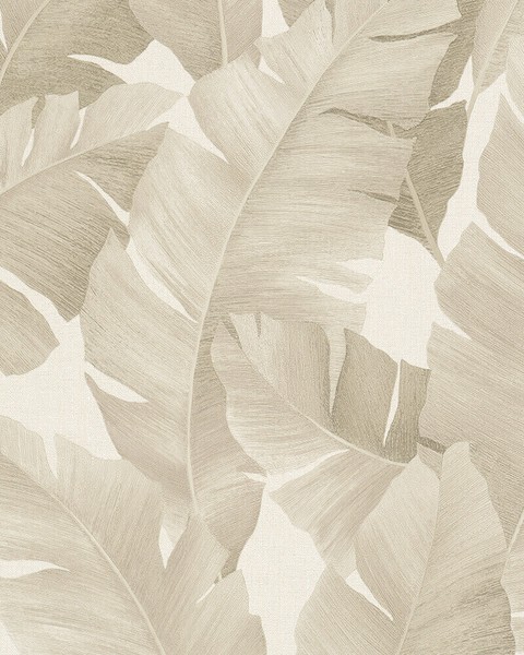 Vliestapete BananenbläTter Beige Creme Metallic Marburg Avalon 31625 (5,80€/1Qm)-image