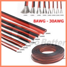 Flexible Soft Silicone Cable Wire Red  Black 8/10/12/14/16/18/20/22/24/26/30AWG