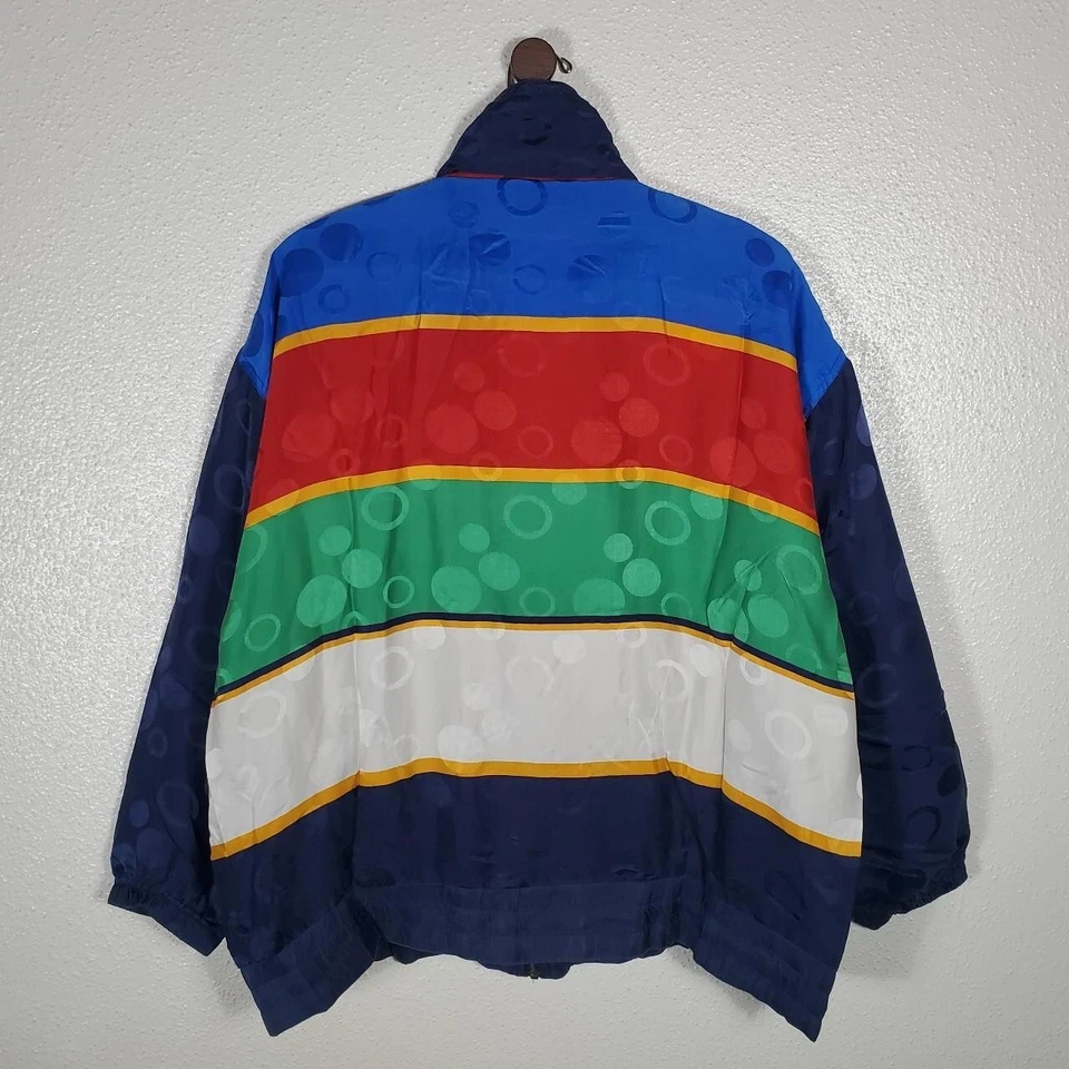 Vintage Silk Mureli Colorful Silk Windbreaker - Image 2 of 4
