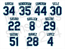 Seattle Mariners DECAL STICKER 2000's Garcia Cameron Sele Suzuki Beltre Sasaki