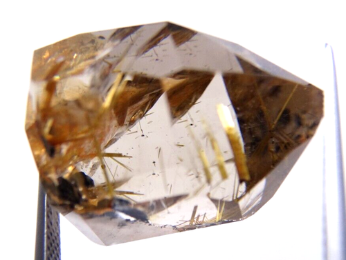 IP21 Rutilated Quartz 43.40ct 20x15x14mm golden needles free form - Picture 4 of 6