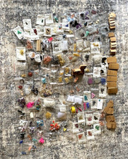 HUGE MIXED LOT OF JEWELRY SUPPLIES AND TOOLS DISPLAYS AND BOXES