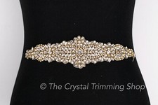 Bridal Rhinestone Applique- Wedding Belt- Bridal Belt DIY- Crystal Motif