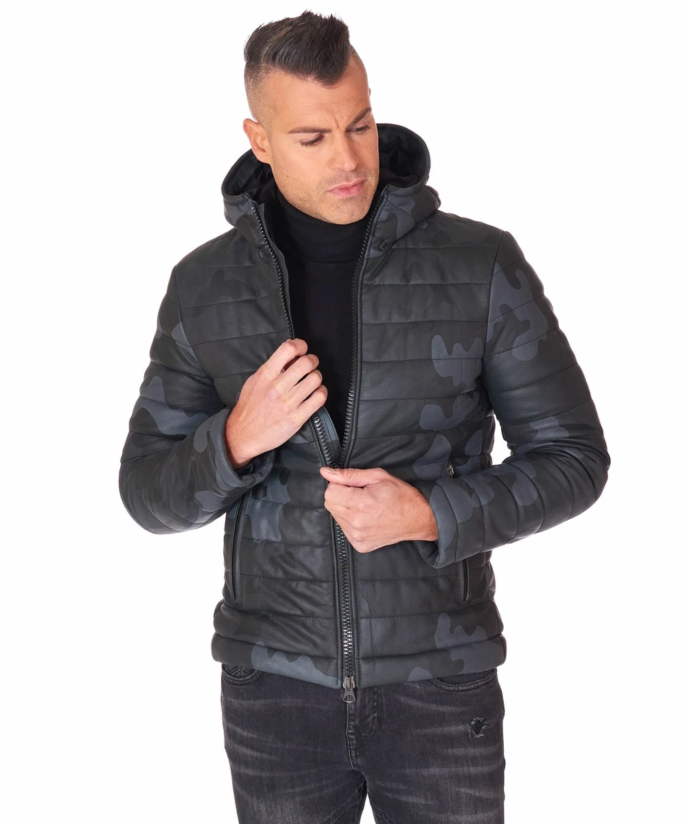 Piumino pelle uomo cheap