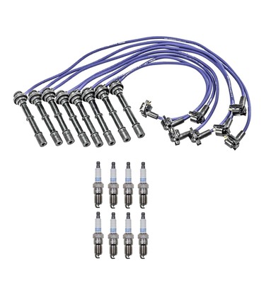 Denso Wire Set 8mm & 8 Platinum TT Spark Plugs 0.040 Kit For Ford Mustang 4.6 V8