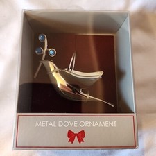 Dove 3D Metal Christmas Holiday Ornament NIB