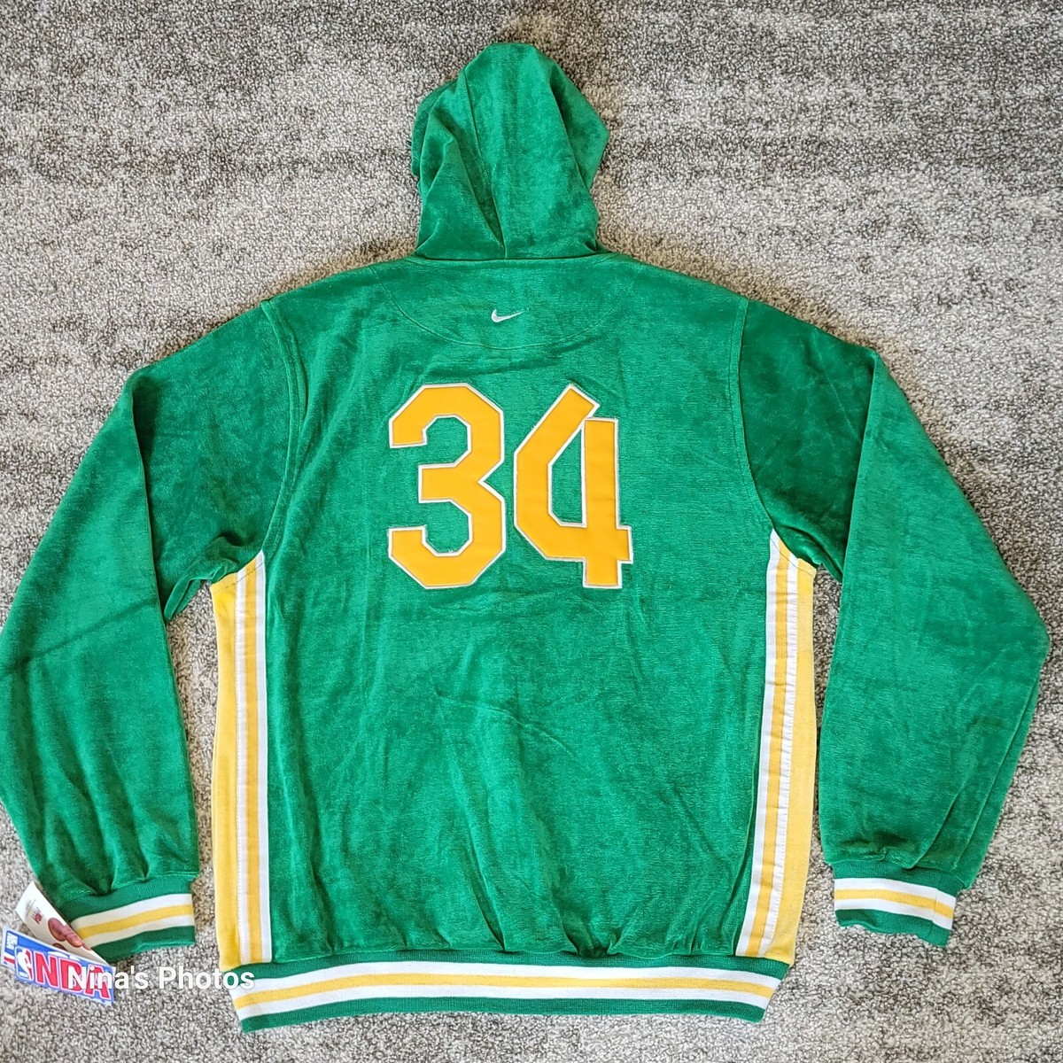 NBA CELTICS PIERCE 34 ウォームアップウェア 2XL VTG NOS Y2K Nike NBA Boston Celtics #34 Paul Pierce Velour