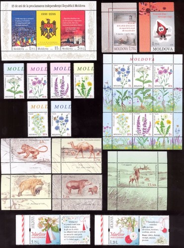 Moldova 2016 Complete Year Set 30v**+ 4 labels + 5s/s** + 4Sheetlets**+Booklet - Picture 2 of 6