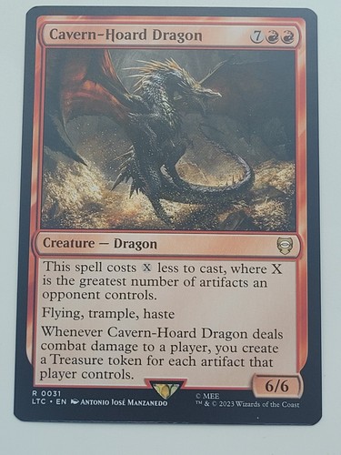 Cavern-Hoard Dragon 0031 Non Foil Rare LOTR Commander MTG Near Mint