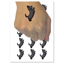 Scottish Terrier Dog Begging Temporary Tattoo Water Resistant Fake Body Art Set