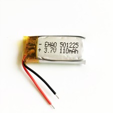 3.7V 110mAh lipo Li Polymer Rechargeable Battery For Watch GPS Earphone 501225