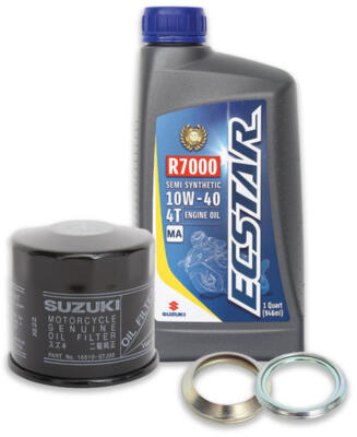 Suzuki ECSTAR R7000 Semi-Synthetic 10W40 Oil Change Kit 4 Quarts 990A0-01E30-4KT