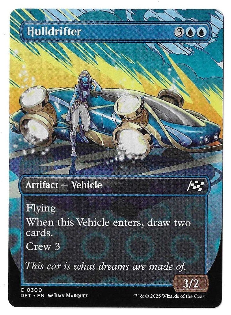 MTG Hulldrifter Borderless Revved-Up Aetherdrift (DFT) Common #300 Unplayed