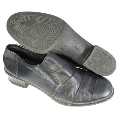 RIEKER ANTISTRESS WOMEN'S SIZE 8 BLACK LEATHER SHOES SLIP ON LOAFERS *VGC* | eBay