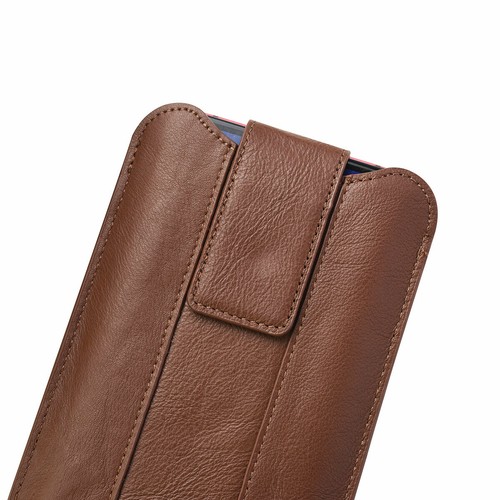Lujo Cuero Genuino Funda con Cinturón Funda Funda Magnética Estuche Cubierta Para iPhone - Imagen 9 de 25
