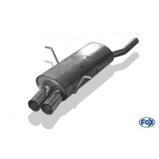FOX Sportauspuff Endschalldämpfer BMW 3er E46 316 318 2x76mm uneingerollt