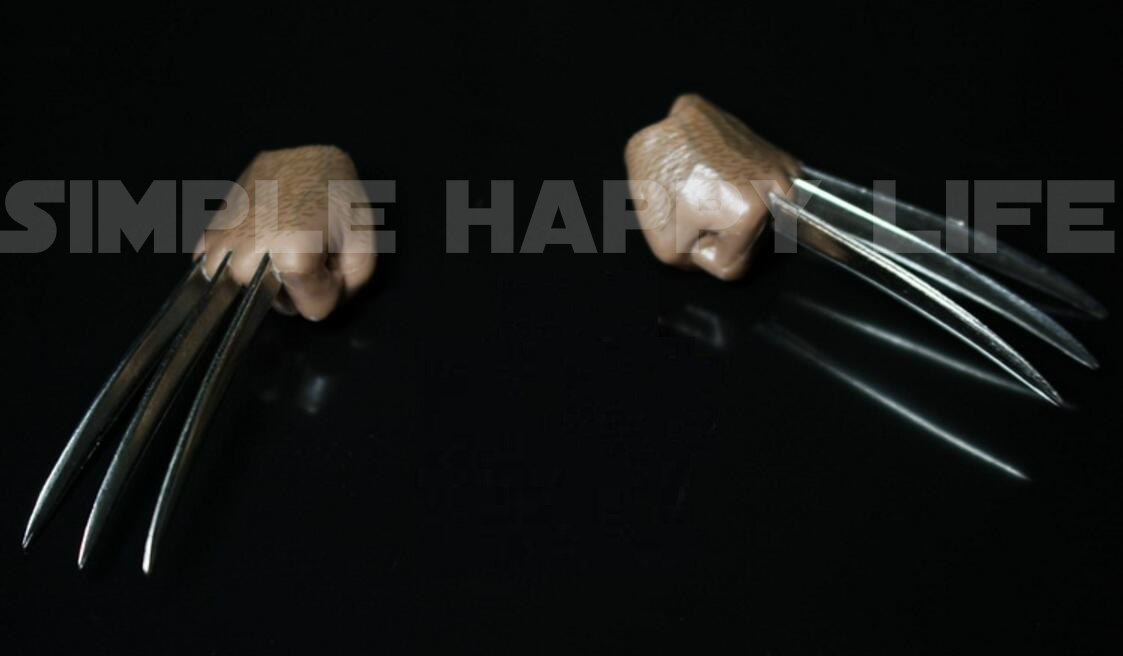 IN STOCK 1/6 Wolverine metal claw hands realistic hair fist Steel ...