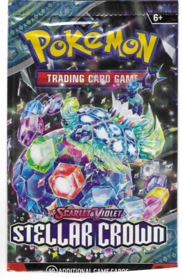 POKEMON Scarlet & Violet Stellar Crown *** EMPTY BOOSTER - NO CARD INSIDE - MINT