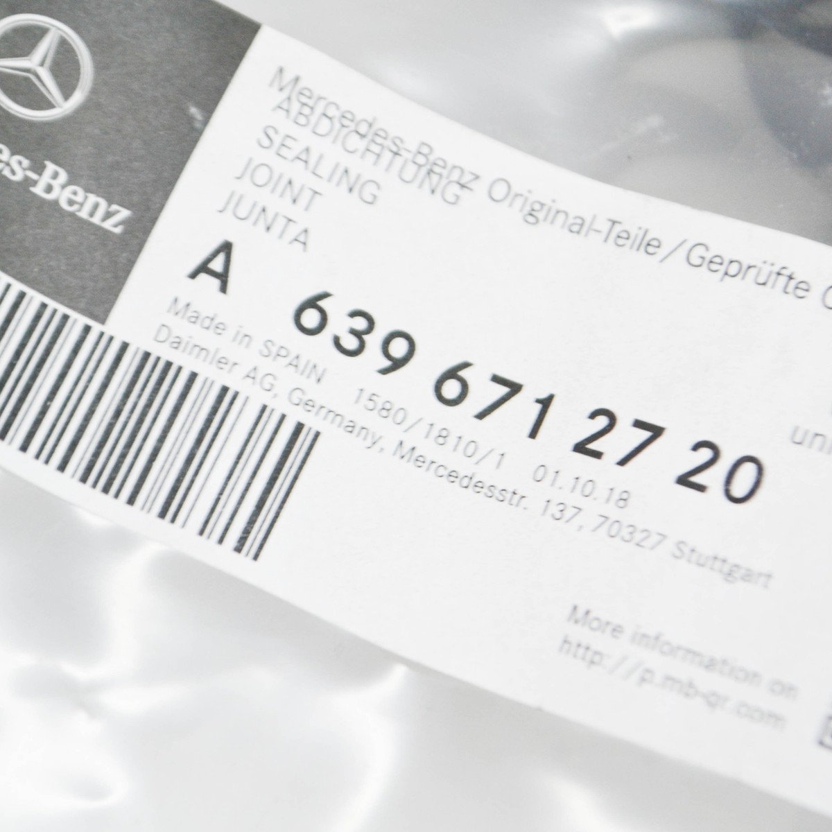 MERCEDES-BENZ VITO W639 Dichtung Hecklüfter Fenster A6396712720 