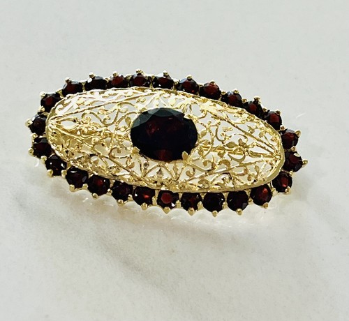 Vintage Estate 18K 5.00ct Fine Ruby Pin 8.79 Grams - Picture 5 of 18