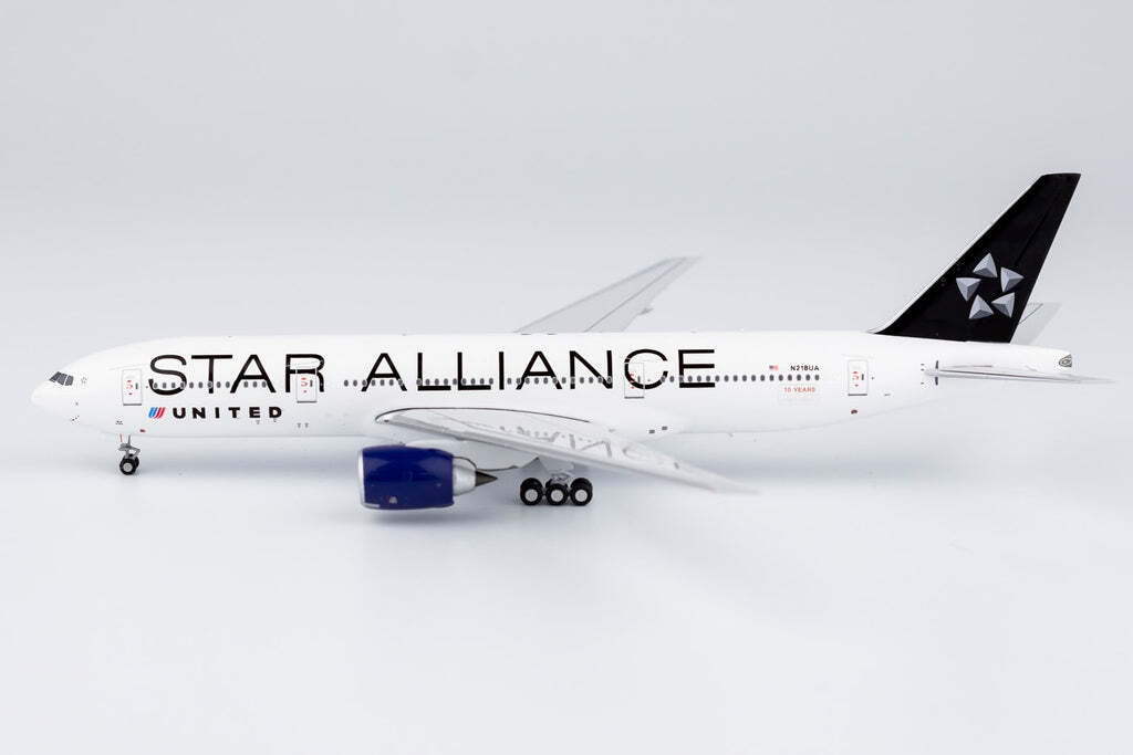 United Boeing 777-200ER N218UA Star Alliance Blue Engines NG