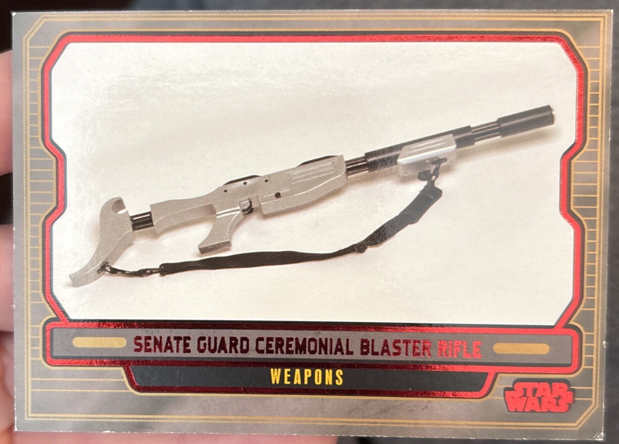 2013 Topps Star Wars Galactic Files Series 2 Weapons Red /35 #611