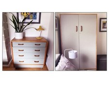 G plan 2 set bedroom furniture wardrobe & chest of drawers.