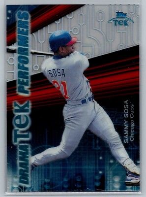 2000 Topps Tek Dramatek Performers Chicago Cubs Baseball Card #DP2 Sammy Sosa