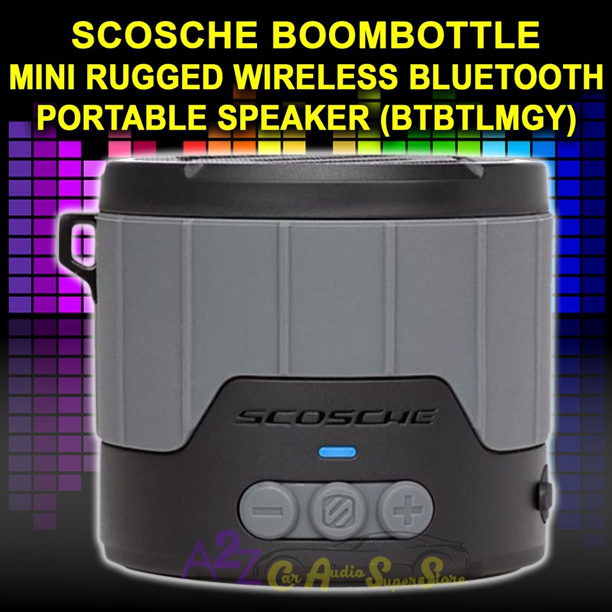 SCOSCHE BOOMBOTTLE MINI RUGGED WIRELESS BLUETOOTH PORTABLE SPEAKER