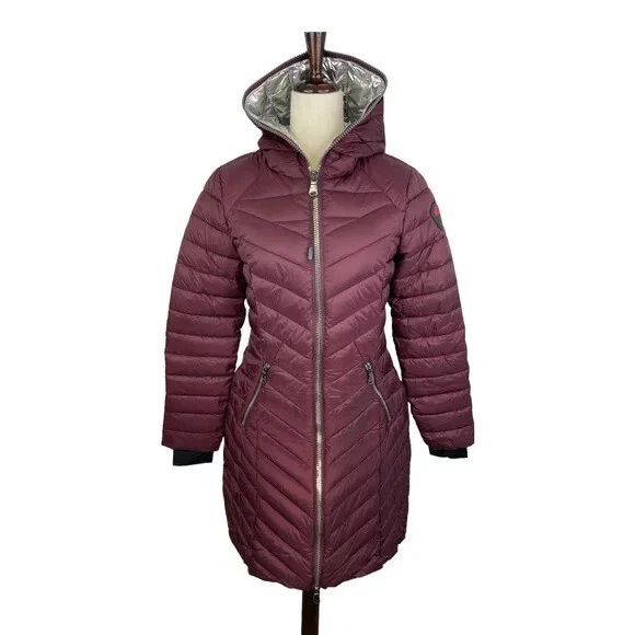 Pajar Blanche Quilted Puffer Coat Jacket, Maroon Womens Medium | eBay