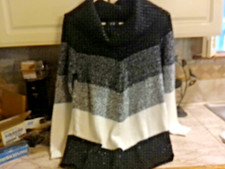 AGB Ladies Long Sleeve Cowl Neck Pullover Sweater