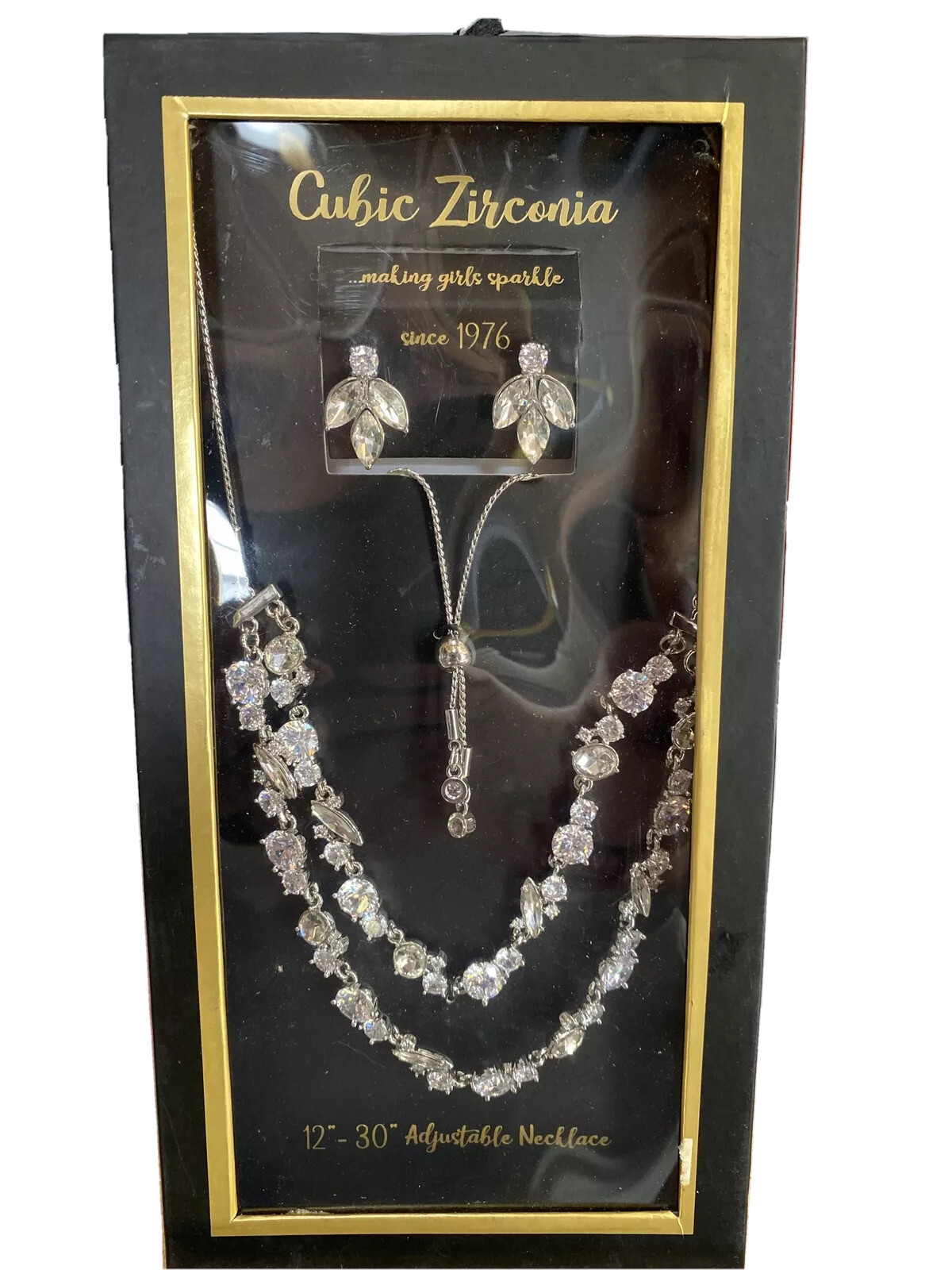 Cubic Zirconia  Necklace With Earrings f1