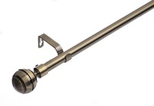 19 mm Extendable Metal Curtain Poles Antiqe Brass,Copper, Silver & Black Color