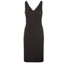 NWT Banana Republic Black Satin V-Neck Shirt Dress