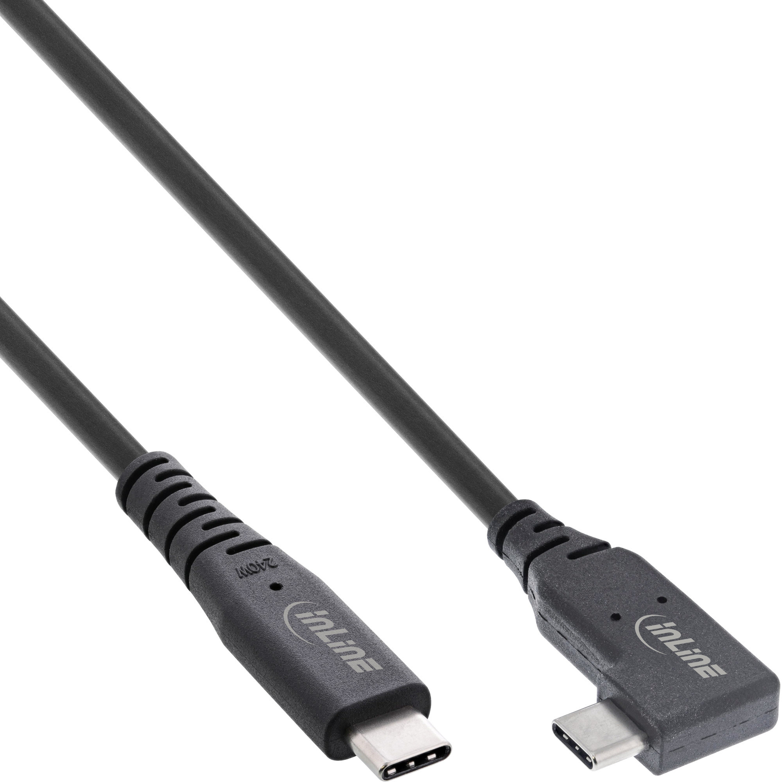 Inline Usb4 Kabel, Usb-c Einseitig Gewinkelt, Pd 240w 8k60hz, Tpe