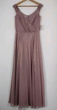 NEW CELEBRATE DB STUDIO SZ 10 Rose Gold Off The Shoulder Maxi Dress FORMAL 