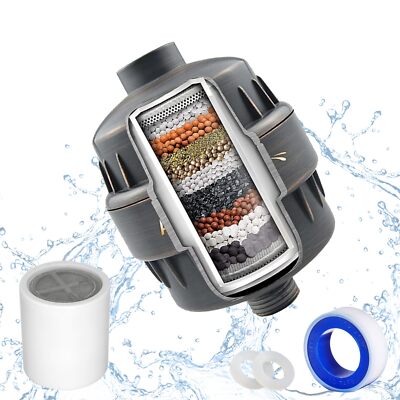 Snapklik.co : FEELSO Shower Head And 15 Stage Shower Filter, High Output Hard Water Softener - View #8