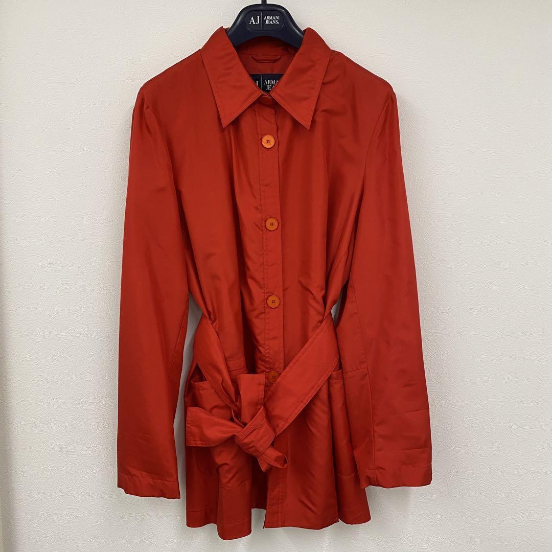 Armani Jeans Women'S Spring Coat Red
