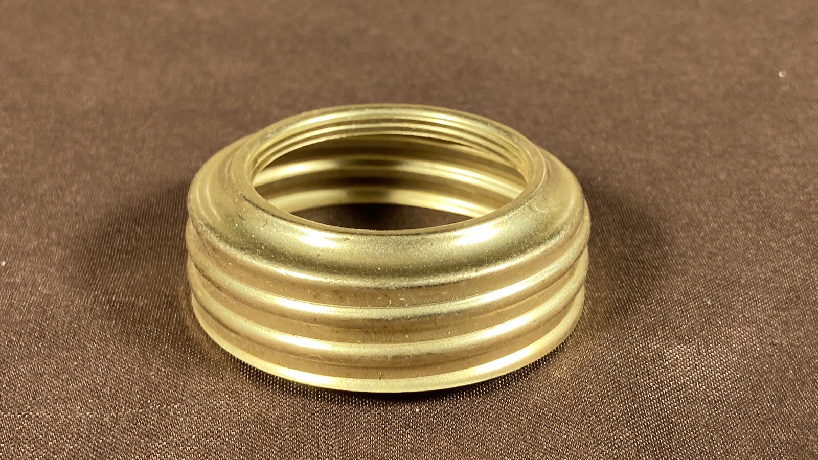 Solid Brass Kerosene Oil Lamp Burner Collar Replacement for #2 Burner  -image