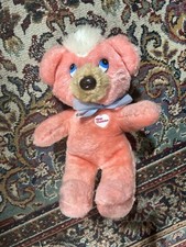 Kings Dominion Virginia Vintage Stuffed Pink Bear RARE