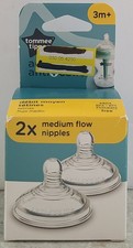 Tommee Tippee Advanced Anti-Colic Bottle Nipple 3m Med Flow - Pack of 2 Nipples