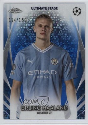 2023-24 Topps UEFA Club Competitions Blue Refractor /150 Erling Haaland 04uh