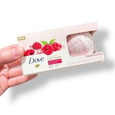 Dove Bath Bomb Vanilla Raspberry Creamsicle Weight 5.6oz Pack of 2 Milk Swirls